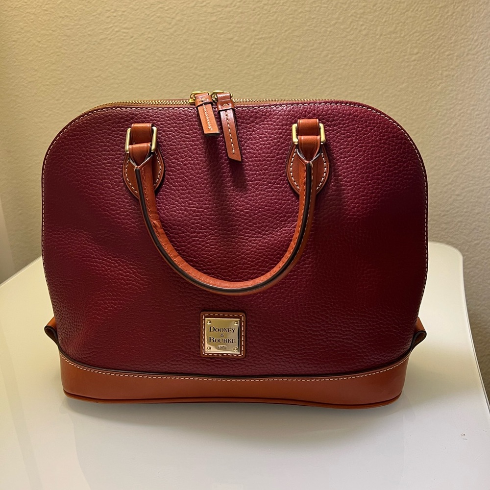 Dooney & Bourke Pebble Grain Zip Zip Satchel
